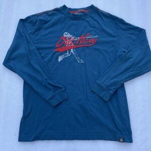 Old Navy Long Sleeve Boys Baseball Blue Logo Shirt Youth XL